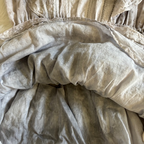 NWT LoveShackFancy Natasha Dress Washed Denim Hand Dye XS - Picture 13 of 14